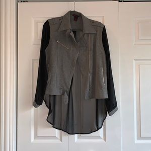 Sheer Moto Wrap Jacket